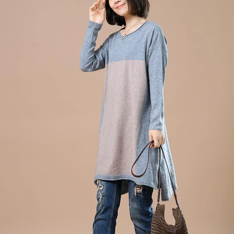 Gray long sweater plus size winter dresses