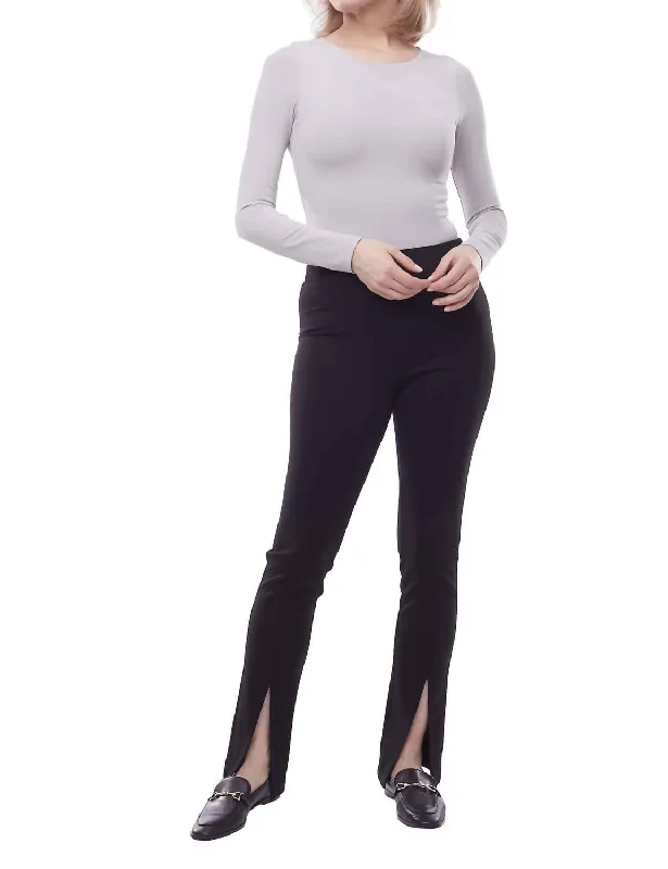 Luxury Style Blake Solid Ankle Pant In Black