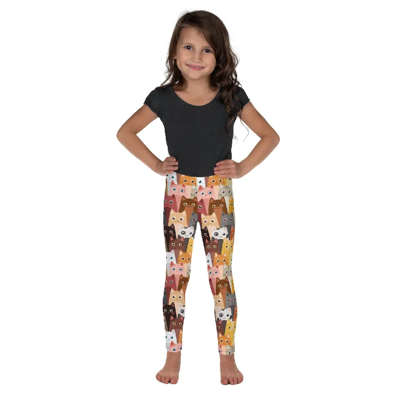 Sweet Style Cartoon Cats Kid's Leggings