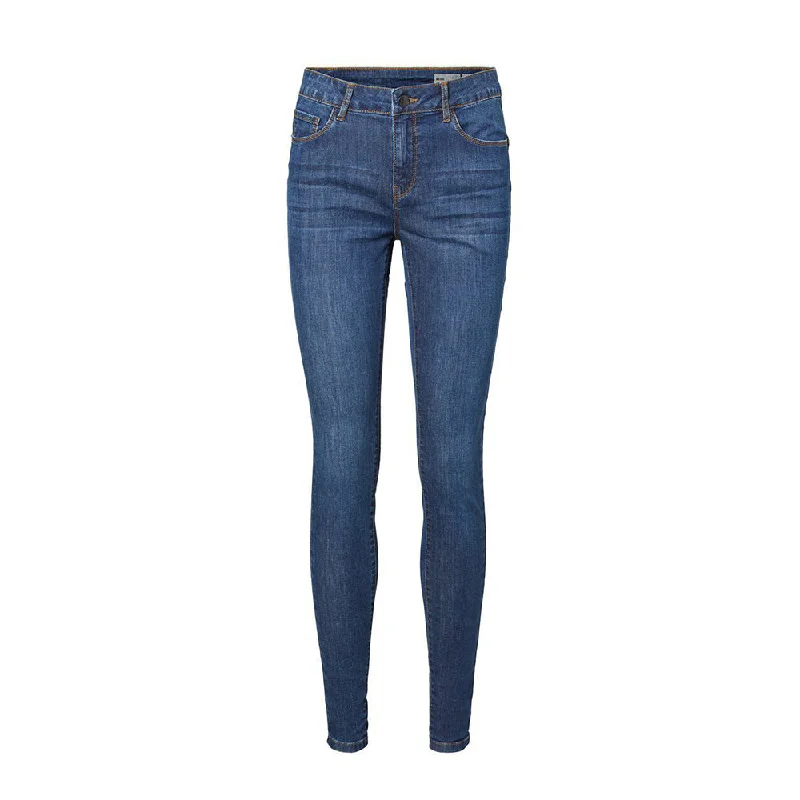 Free And Comfortable Women's Denim Pant,Dark Blue