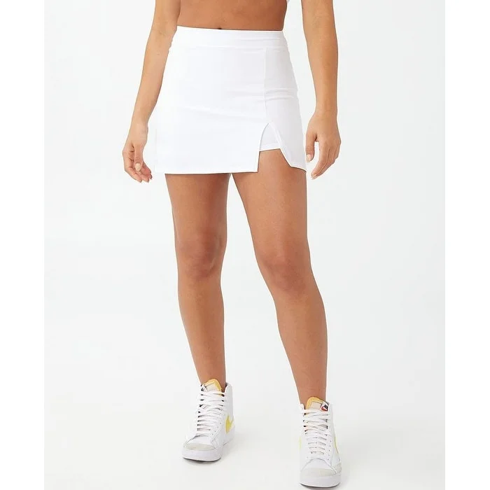 COTTON ON Women's Smoothing Basketball Skirt White Size Large