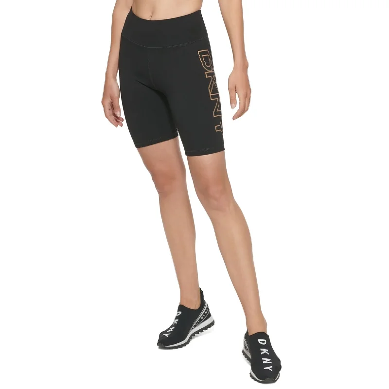 Fashionable Inner Wear DKNY Women's Sport Graphic Biker Shorts Black Size X-Large - XL