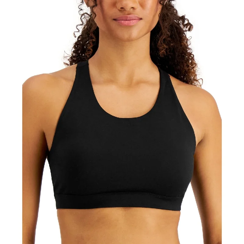 ID Ideology Women's Essentials Sweat Set Low Impact Sports Bra Black - L