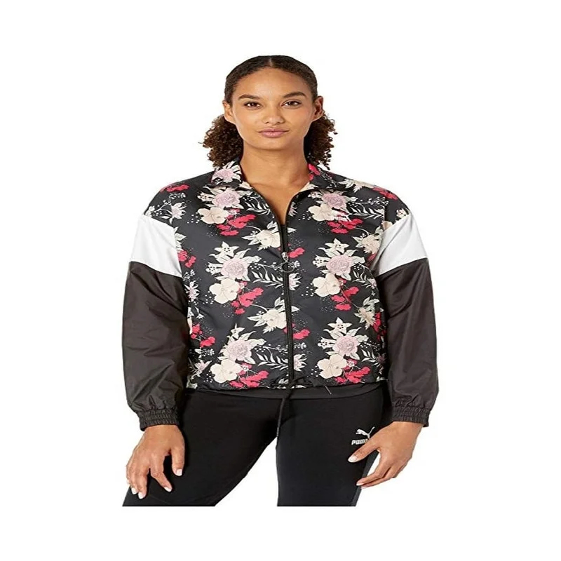 Comfortable And Casual PUMA Women's Trend All Over Print Woven Jacket Black Size XS