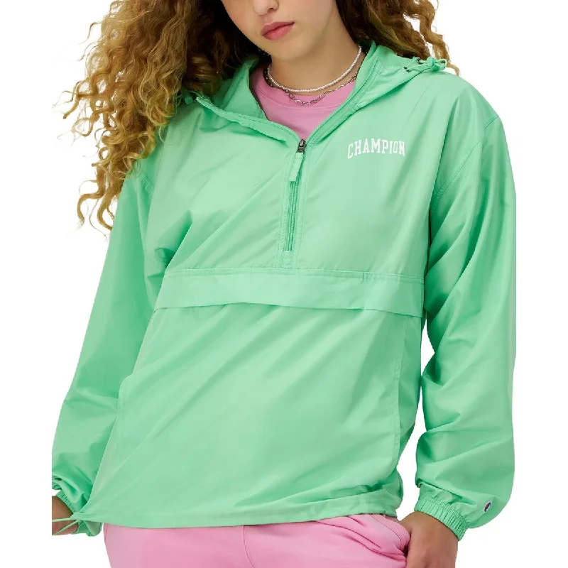 Champion Womens Logo 3/4 Zip Windbreaker Jacket