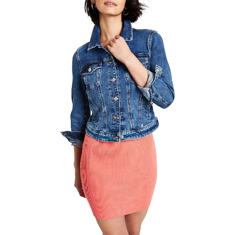 Guess Womens Denim Utility Denim Jacket