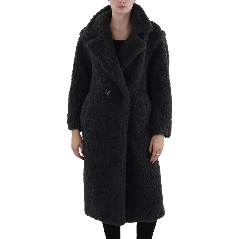 Ugg Womens Gertrude Sherpa Faux Fur Teddy Coat