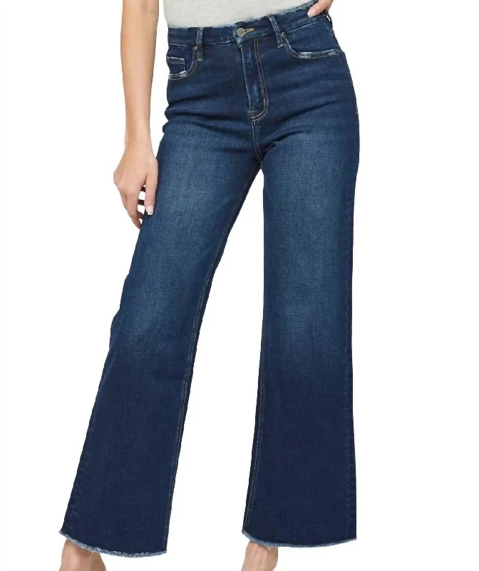 Festival Stretch Super High-Rise Wide Leg Jean In Ultramarine