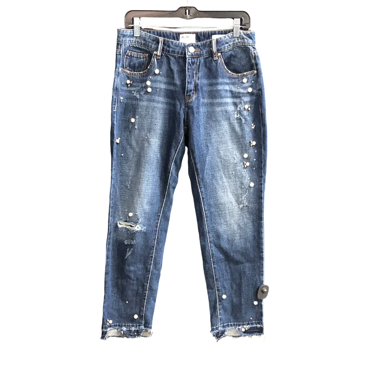 Jeans Cropped By William Rast In Blue Denim, Size: 8