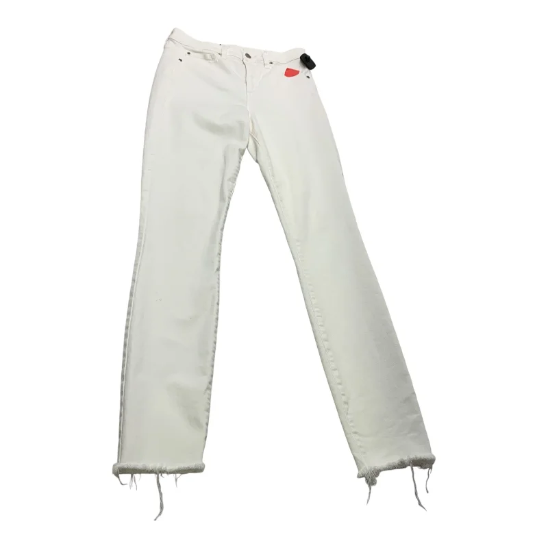 Jeans Skinny By Gap In White Denim, Size: 8