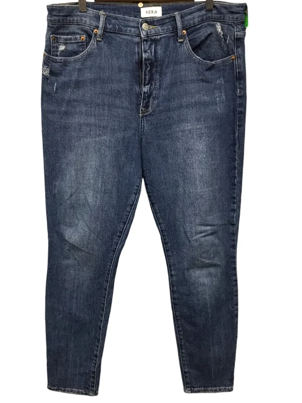 Jeans Skinny By Pistola In Blue Denim, Size: 14