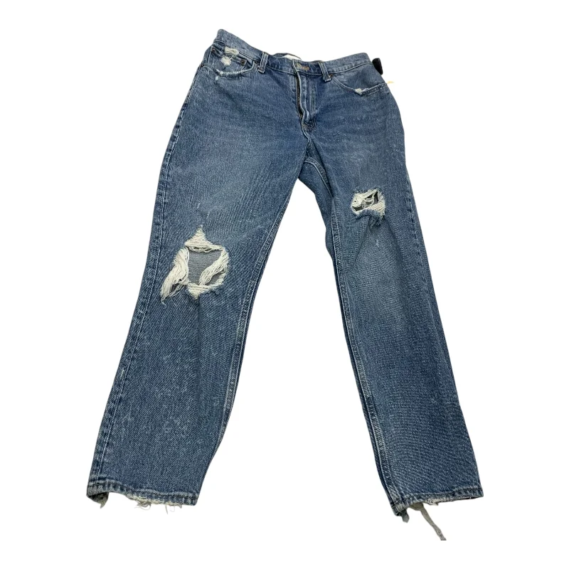 Jeans Straight By Abercrombie And Fitch In Blue Denim, Size: 6