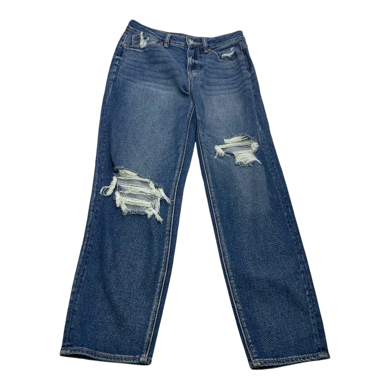 Jeans Straight By American Eagle In Blue Denim, Size: 4