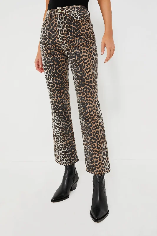 Leopard Print Denim Betzy Cropped