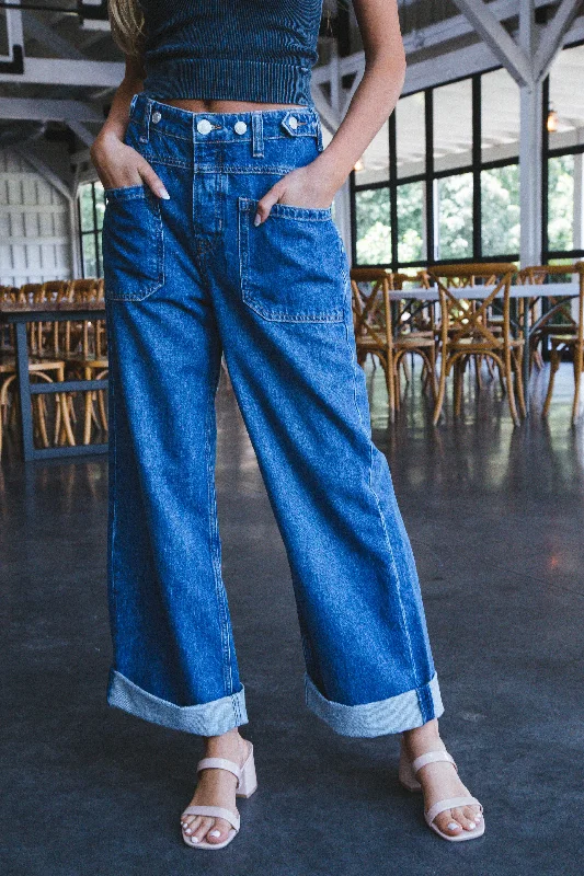 Palmer Cuffed Jeans, Tunnel Vision | Free People