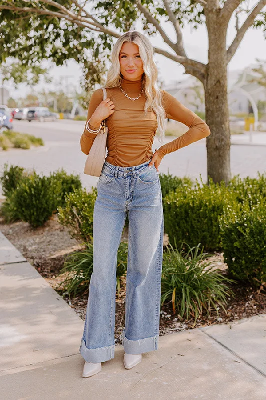 The Carter High Waist Wide Leg Jean in Medium Wash