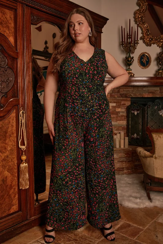 Garden State of Mind Larah Wide Leg Jumpsuit Curve