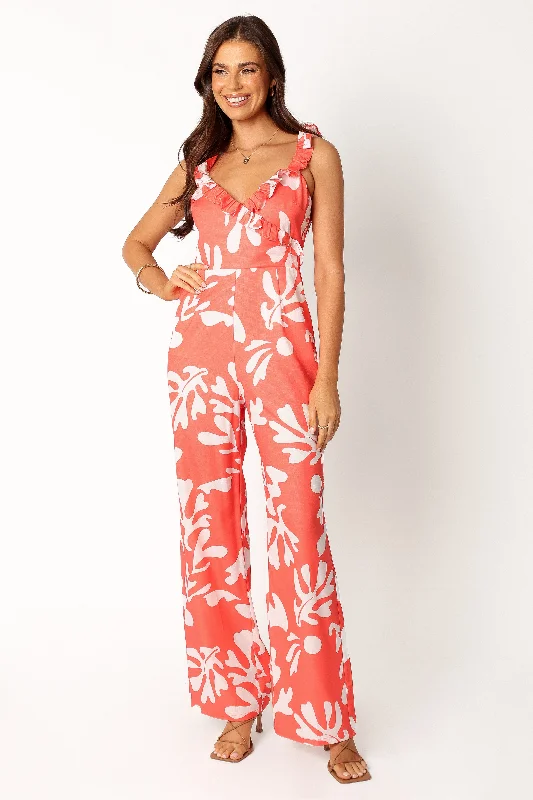 Payton Jumpsuit - Melon White