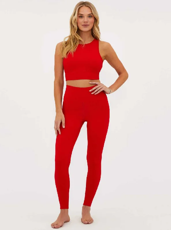 Beach Riot Women's Piper Leggings - Merry Red Waffle