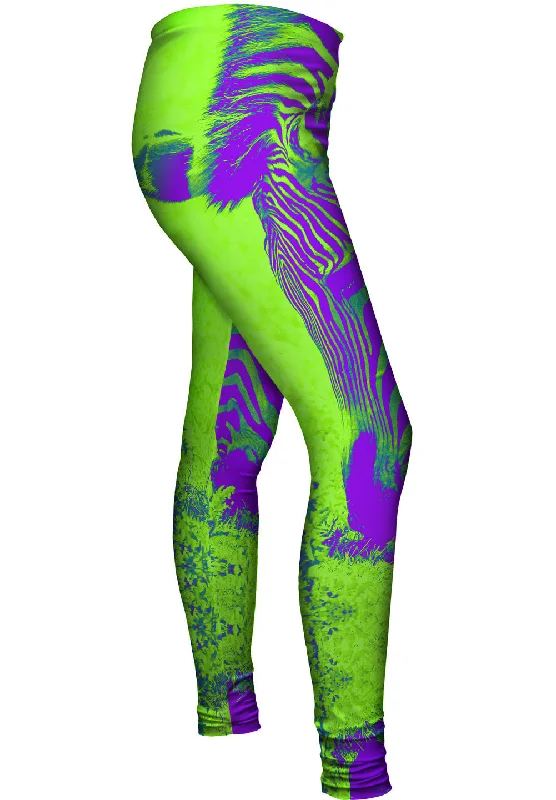 Neon Purple Green Zebra