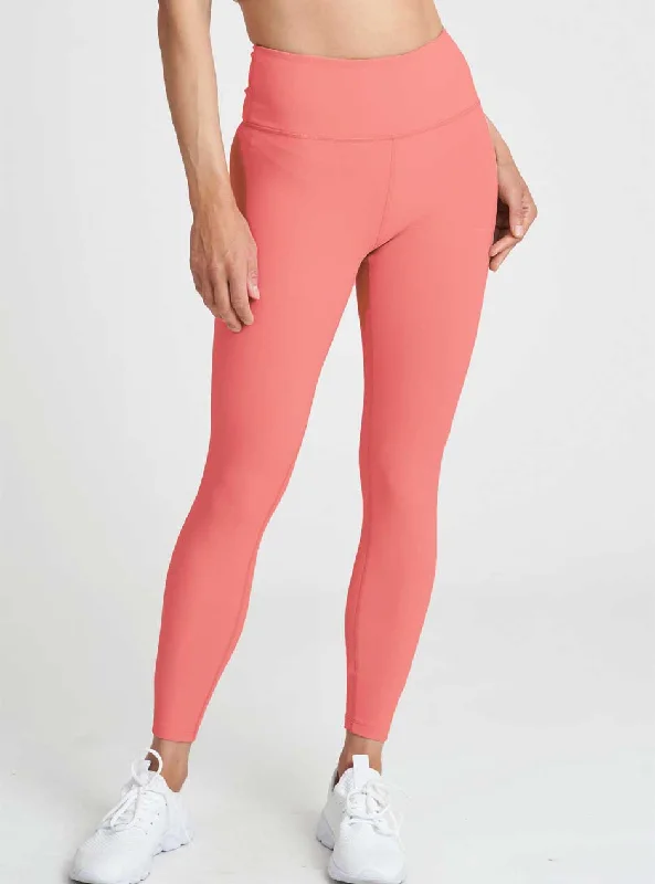 Thrive Société Women's Ribbed 7/8 Leggings - Flamingo Pink