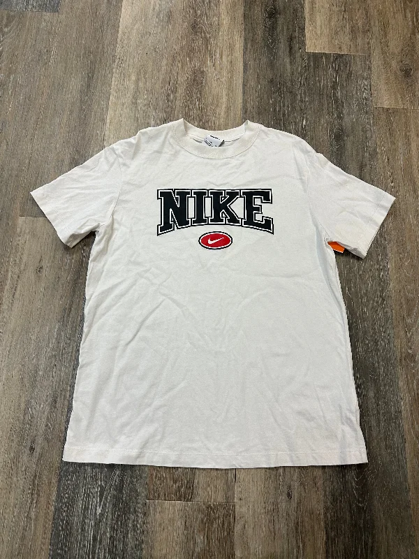 Athletic Top Short Sleeve By Nike Apparel In White, Size: S