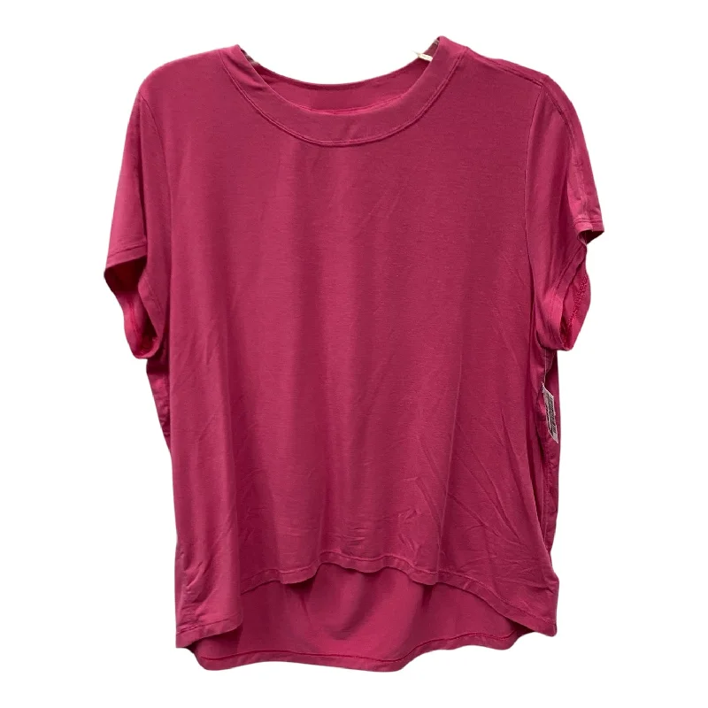 Athletic Top Ss By Athleta In Pink, Size:S