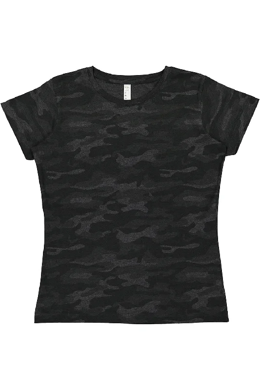 LAT Womens Fine Jersey Short Sleeve Crewneck T-Shirt - Storm Camo