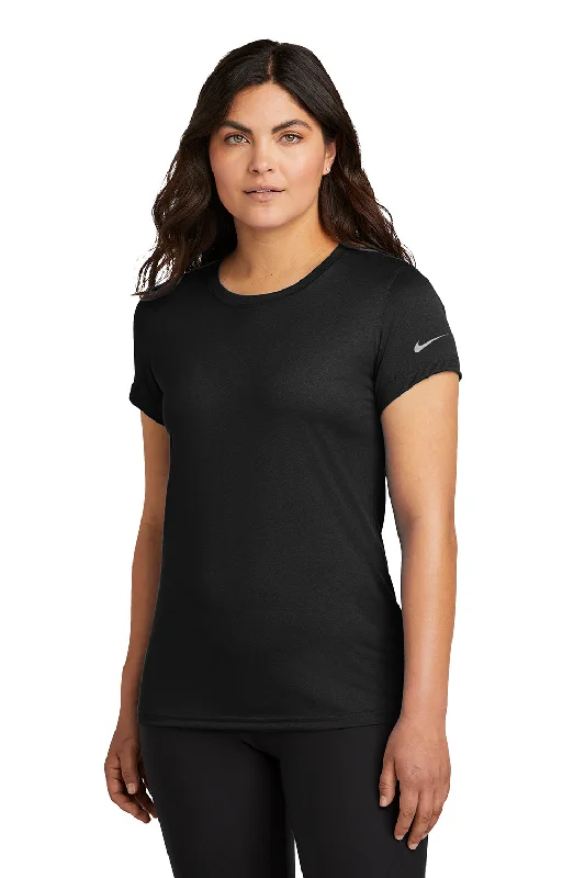 Nike Womens rLegend Dri-Fit Moisture Wicking Short Sleeve Crewneck T-Shirt - Black