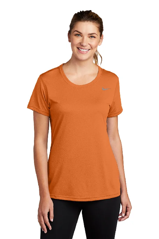 Nike Womens Team rLegend Dri-Fit Moisture Wicking Short Sleeve Crewneck T-Shirt - Desert Orange