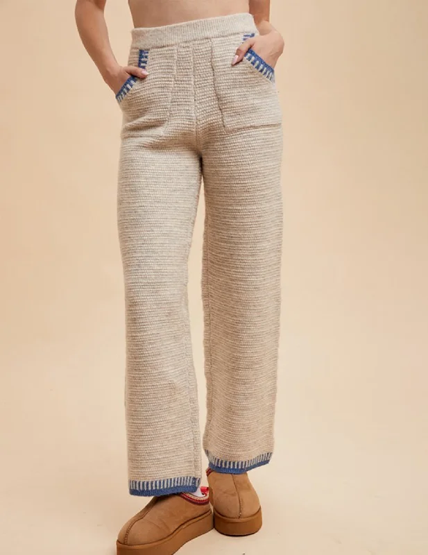 Sandra Loop Knit Oatmeal Pants