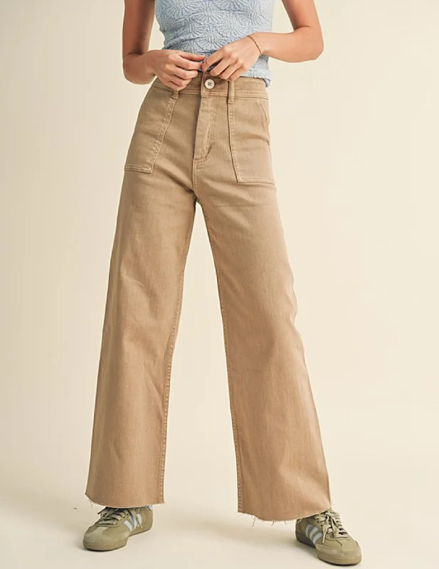 Suki Stretch Cotton Wide Leg Pants