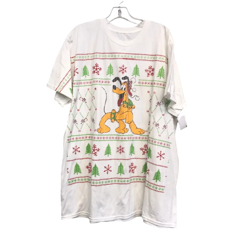 Top Short Sleeve By Disney Store In White, Size: 1x