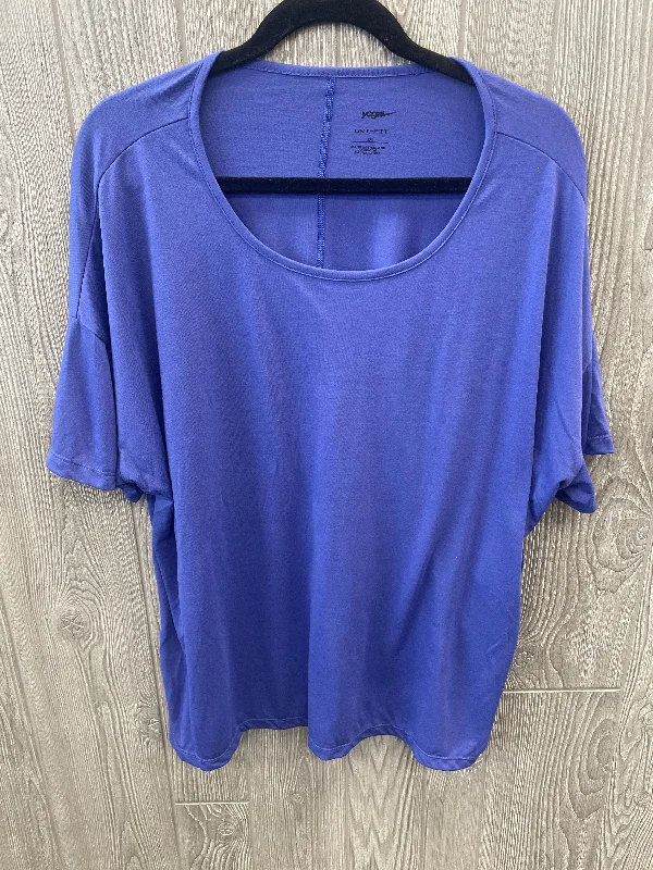 Top Short Sleeve By Nike In Purple, Size: 2x