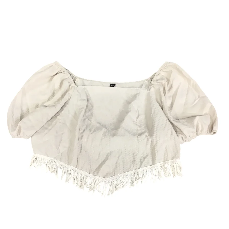 Top Short Sleeve By Shein In Tan, Size: 4x