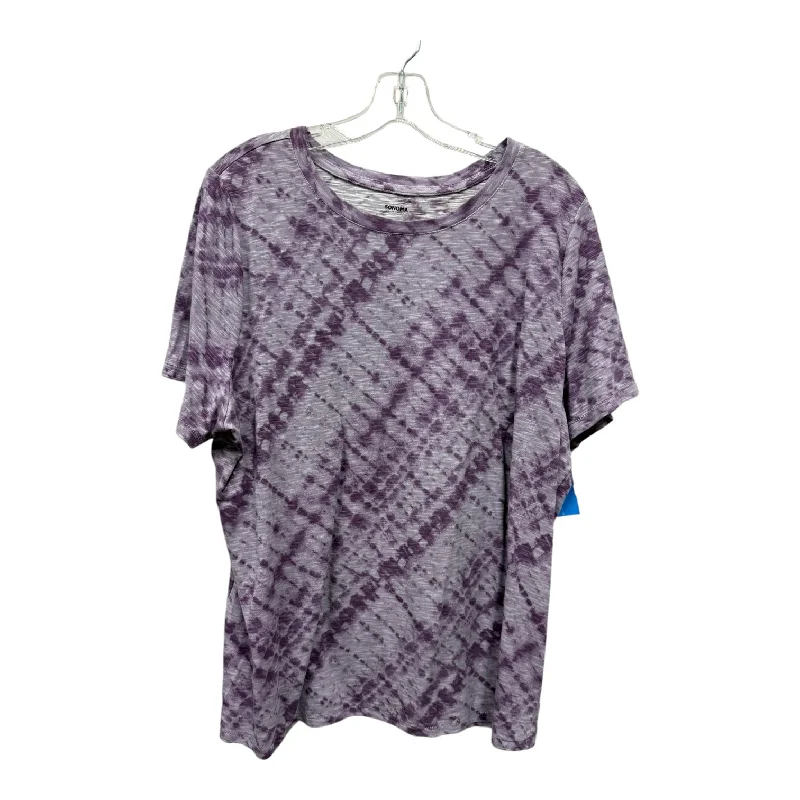 Top Ss Basic By Sonoma In Purple, Size:1X