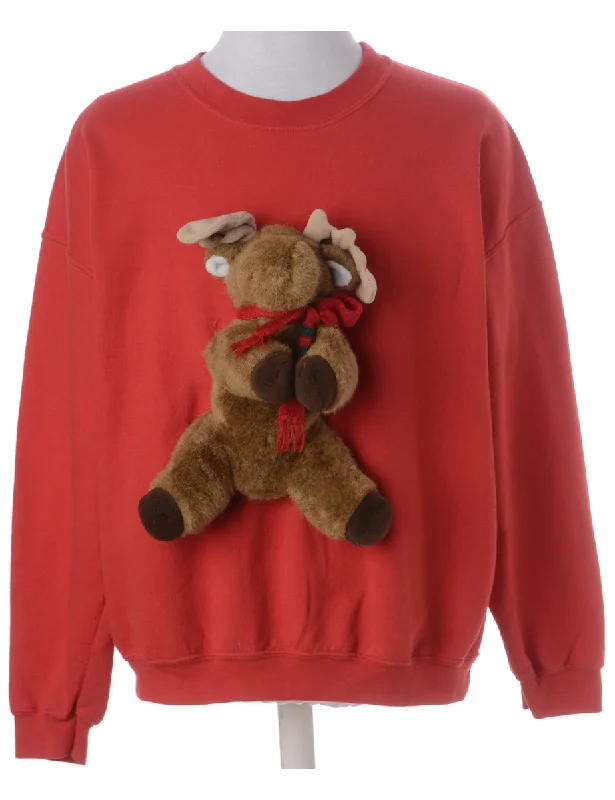 Versatile Wear Label Novelty Christmas Sweatshirt