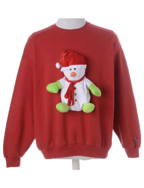 Minimal Comfort Label Novelty Christmas Sweatshirt