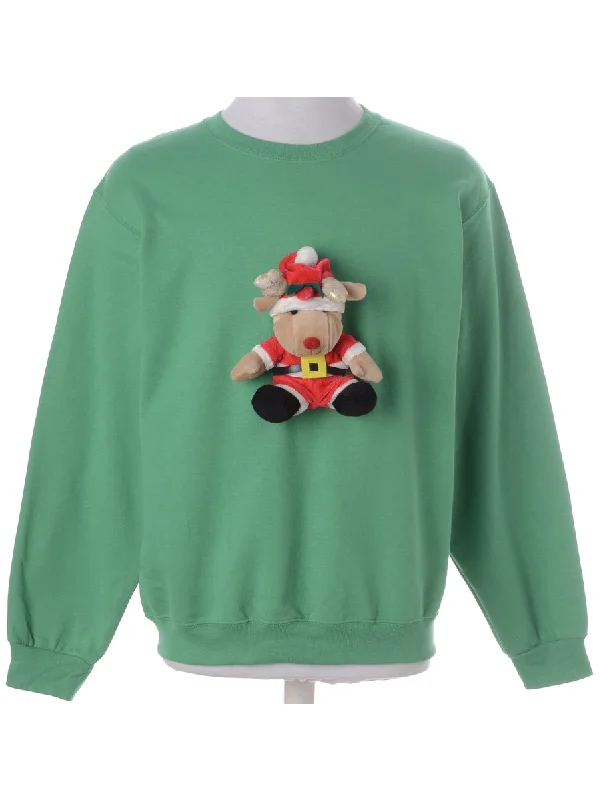 Easygoing Style Label Novelty Christmas Sweatshirt