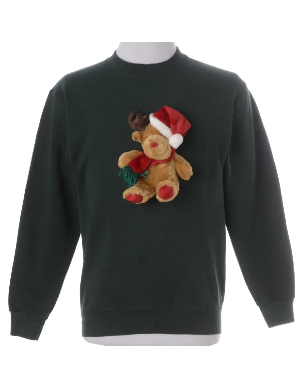 Simple Style Label Novelty Christmas Sweatshirt