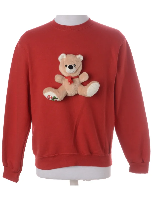 Comfortable Looks Label Novelty Christmas Sweatshirt