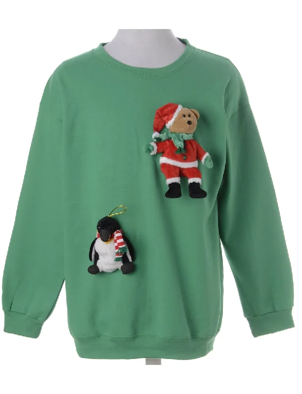 Cozy Knits Label Novelty Christmas Sweatshirt