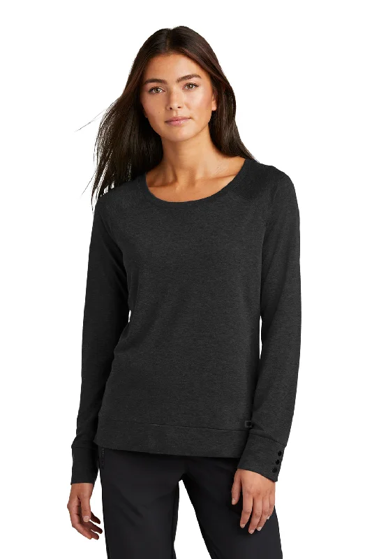 Ogio Womens Command Long Sleeve Scoop Neck T-Shirt - Blacktop