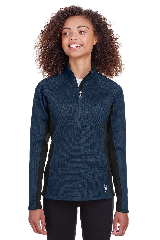 Spyder Womens Constant 1/4 Zip Sweater - Frontier Blue